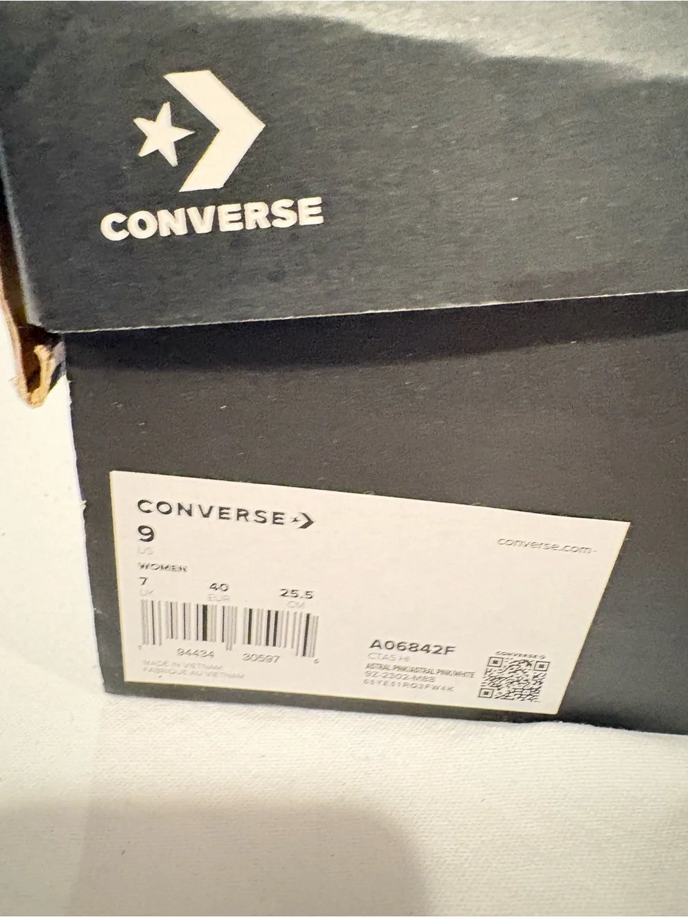 Converse High Top Sneakers - Pink and White